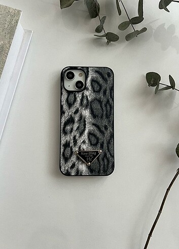 Leoparlı Dokulu Telefon Kılıfı