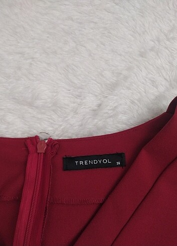 36 Beden bordo Renk Trendyolmilla elbise