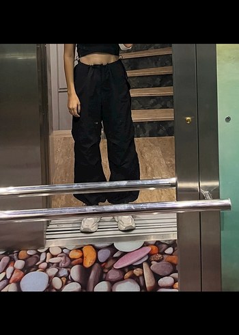 Siyah Rahat Kesim Midi Sweatpant