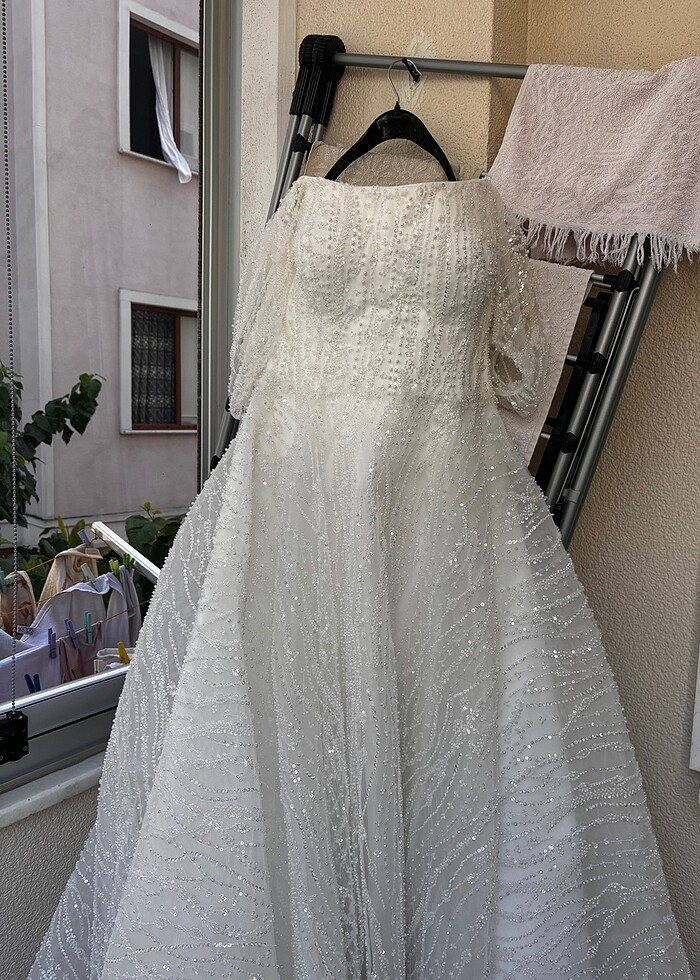 Kiralık Full İşleme Tasarım Gelinlik - Görsel 5