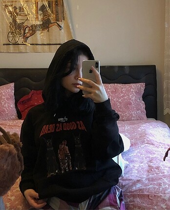 siyah unisex sweatshirt