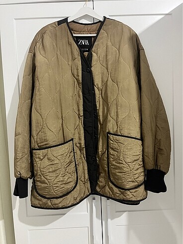 m Beden camel Renk Zara kapitone mont