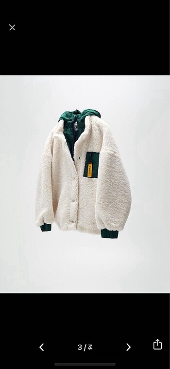 s Beden Zara peluş mont