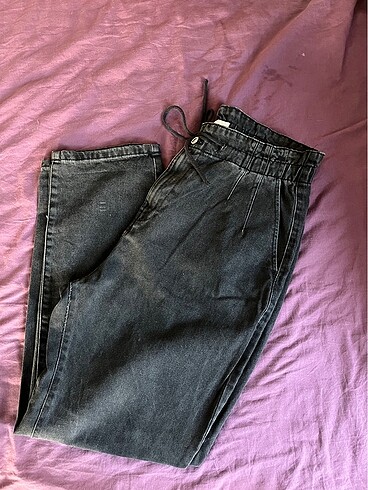 Mango siyah düz paça jean