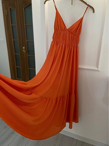 s Beden TURUNCU ELBİSE H&M