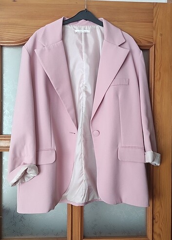 Pembe blazer ceket