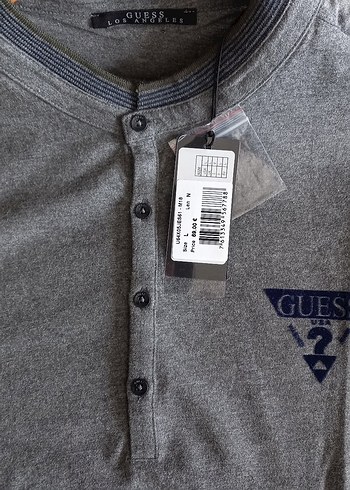GUESS Gri Pamuklu Uzun Kollu Erkek Pijama takımı L - Görsel 4