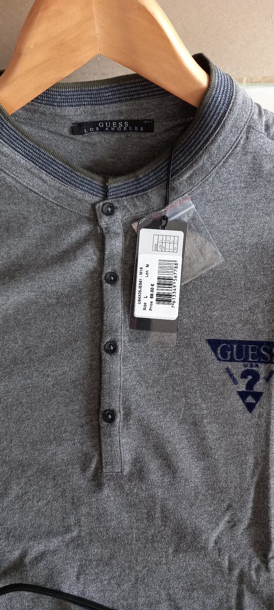 GUESS Gri Pamuklu Uzun Kollu Erkek Pijama takımı L - Görsel 4