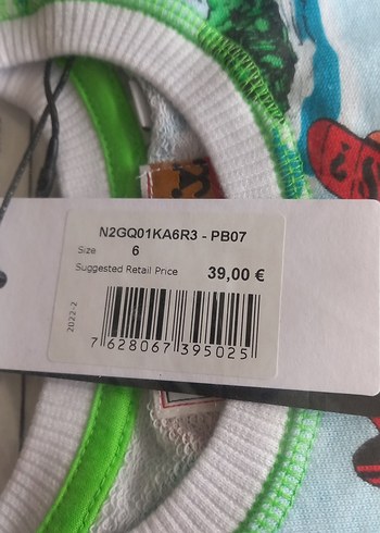 GUESS erkek cocuk renkli Baskılı sweat 7 yaş - Görsel 2