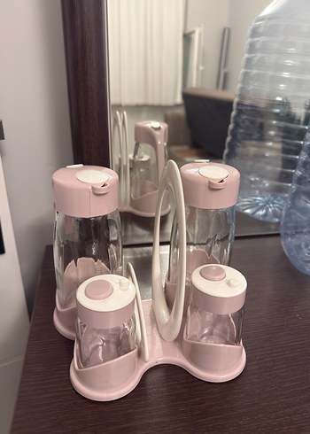 MMAME.COCO Beyaz pembe Baharatlık Seti - Görsel 6