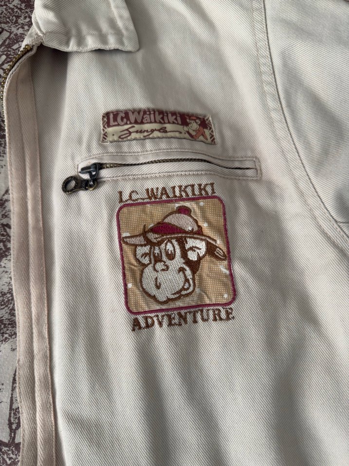 LCW Krem Baskılı Erkek Keten Ceket - Görsel 2