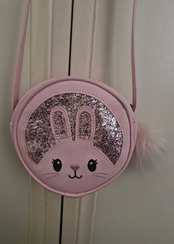 Pembe Tavşan Figürlü Peluş Detaylı Çanta - Görsel 2