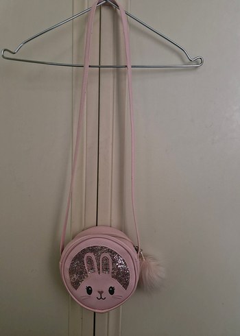 Pembe Tavşan Figürlü Peluş Detaylı Çanta - Görsel 3