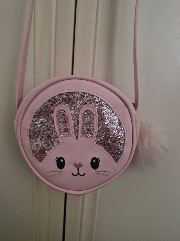 Pembe Tavşan Figürlü Peluş Detaylı Çanta - Görsel 2