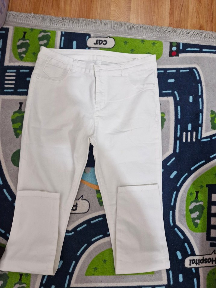 Beyaz Kadın Pantolon - Görsel 4