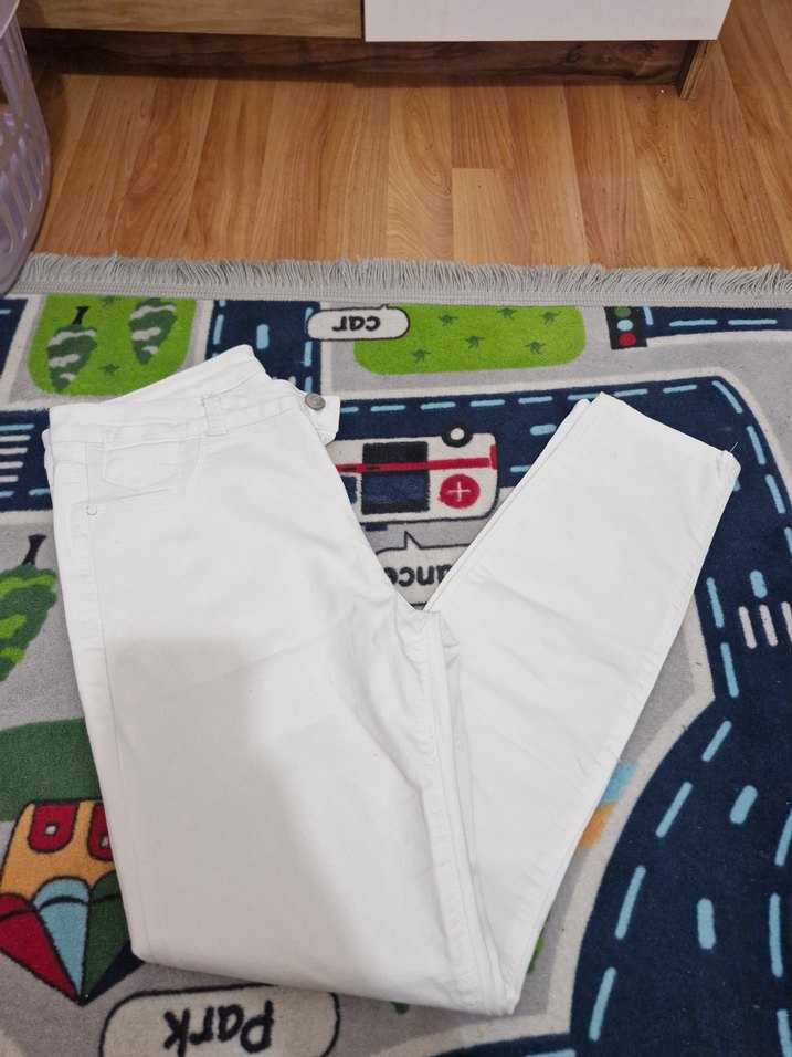 Beyaz Kadın Pantolon - Görsel 3