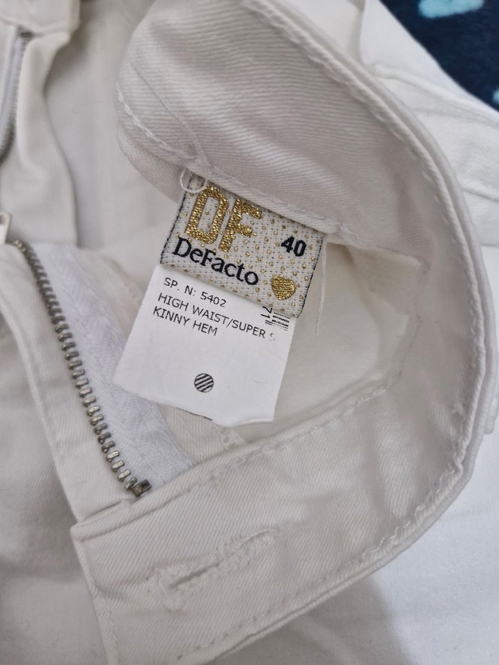 Beyaz Kadın Pantolon - Görsel 5