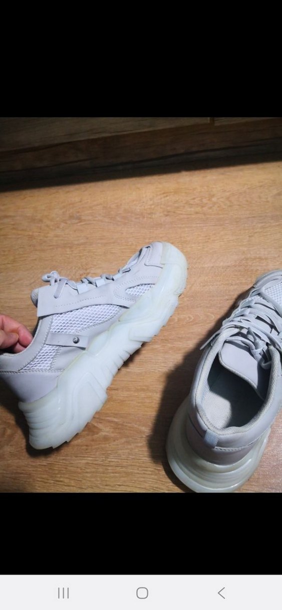 Gri Platform Topuklu  Lutvelizade Spor Ayakkabı - Görsel 5