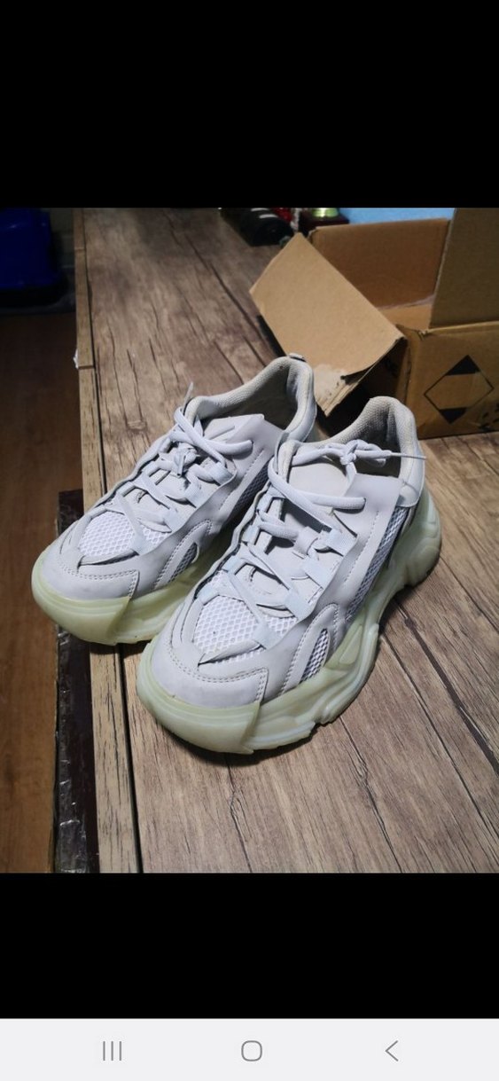 Gri Platform Topuklu  Lutvelizade Spor Ayakkabı - Görsel 2