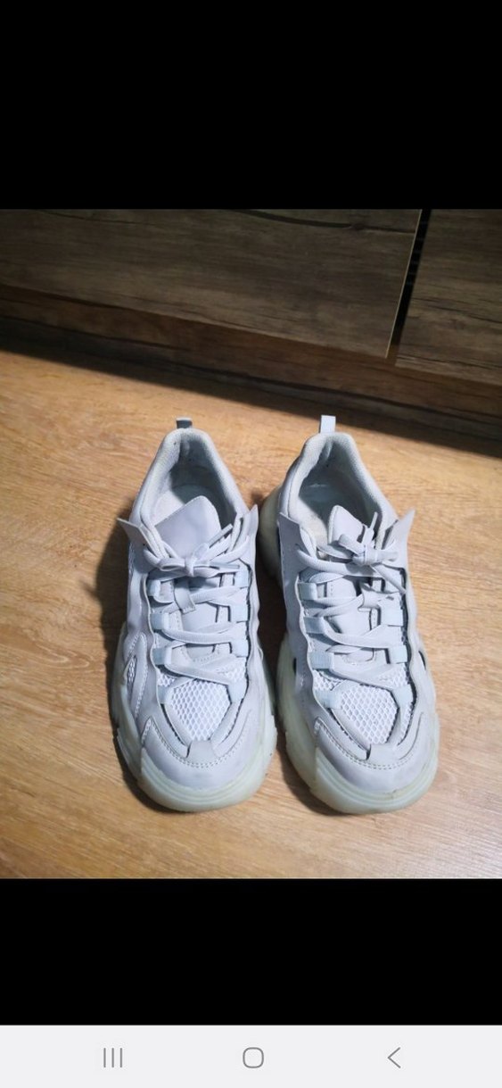 Gri Platform Topuklu  Lutvelizade Spor Ayakkabı - Görsel 3