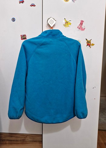 Gri Mavi Erkek Çocuk Fermuarlı Polar Hırka - Görsel 6