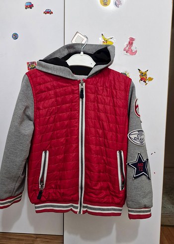 Nakışlı ve Fermuarlı Erkek Çocuk Ceket - Görsel 2