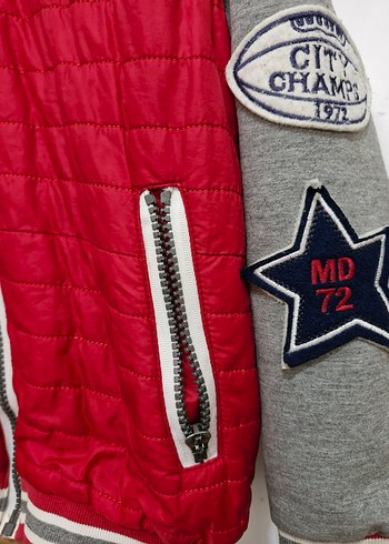 Nakışlı ve Fermuarlı Erkek Çocuk Ceket - Görsel 5