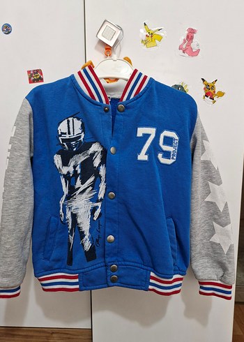 Nakışlı ve Fermuarlı Erkek Çocuk Ceket - Görsel 6