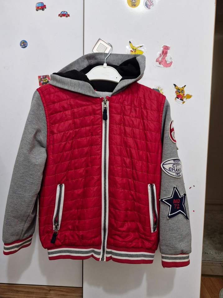 Nakışlı ve Fermuarlı Erkek Çocuk Ceket - Görsel 2