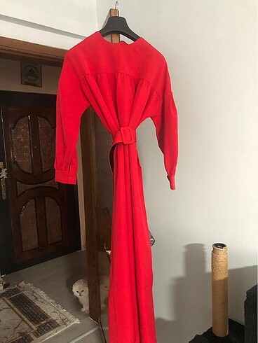m Beden kırmızı Renk Tesettür elbise