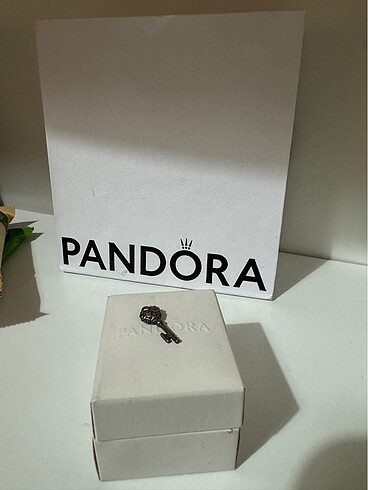  Beden gri Renk Pandora anahtar charm