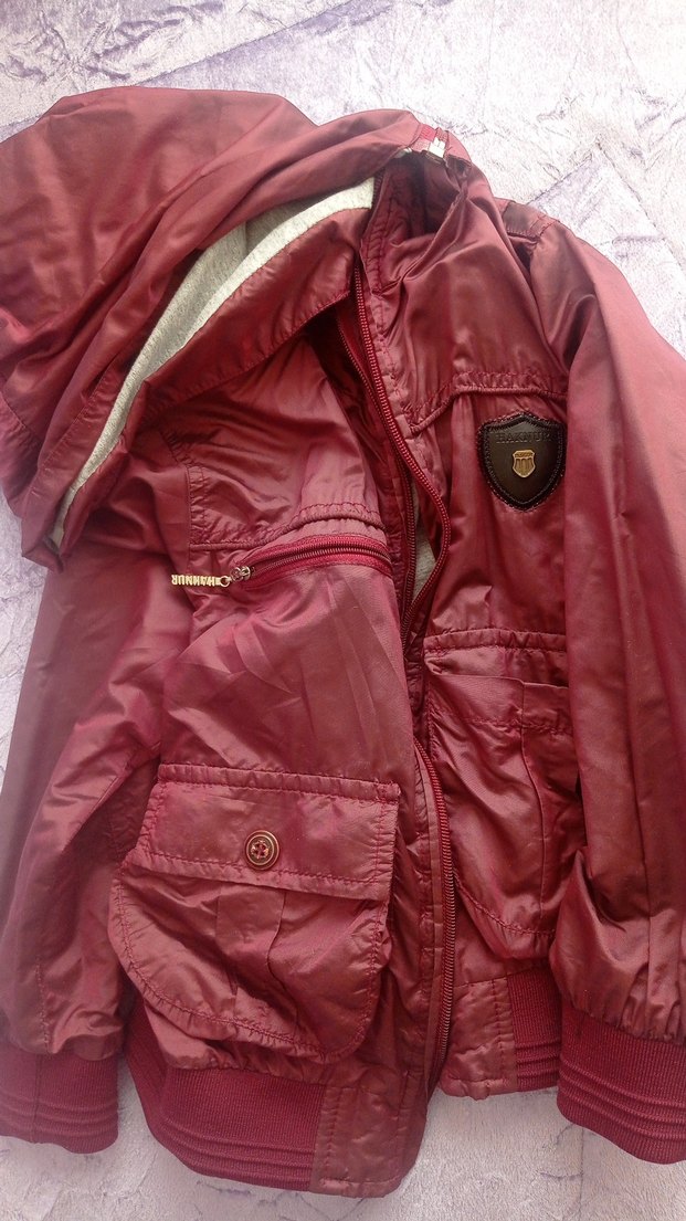 Bordo renk çocuk yağmurluk 4-5 yaş - Görsel 3