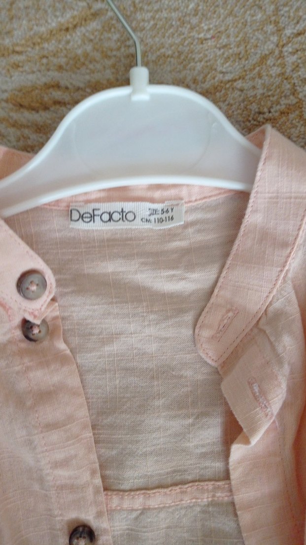 Bej Erkek Çocuk Keten Gömlek - Görsel 2