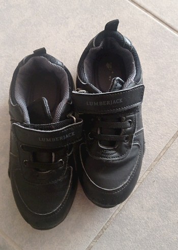 Siyah Erkek Çocuk Spor Ayakkabı Velcro - Görsel 3