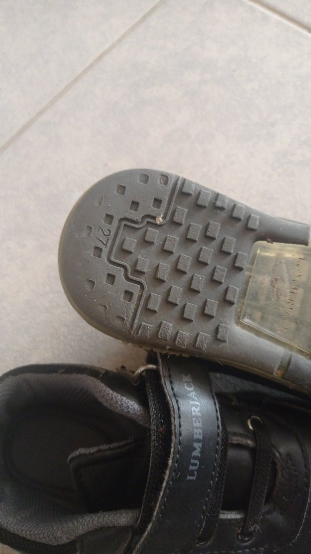 Siyah Erkek Çocuk Spor Ayakkabı Velcro - Görsel 2