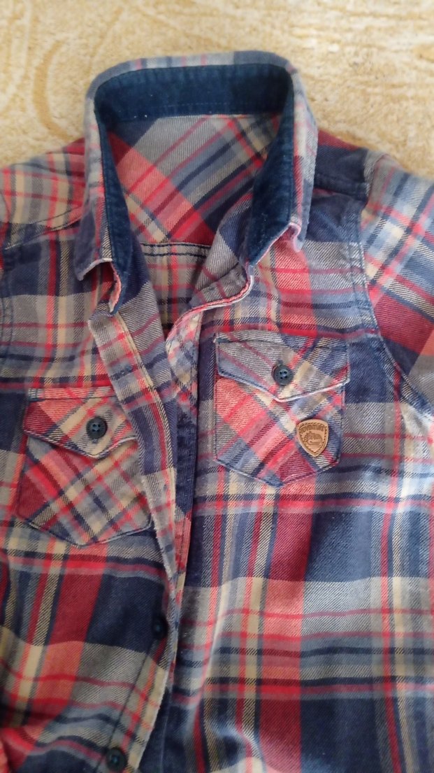 Erkek Çocuk Ekose Desenli Uzun Kollu Gömlek - Görsel 3