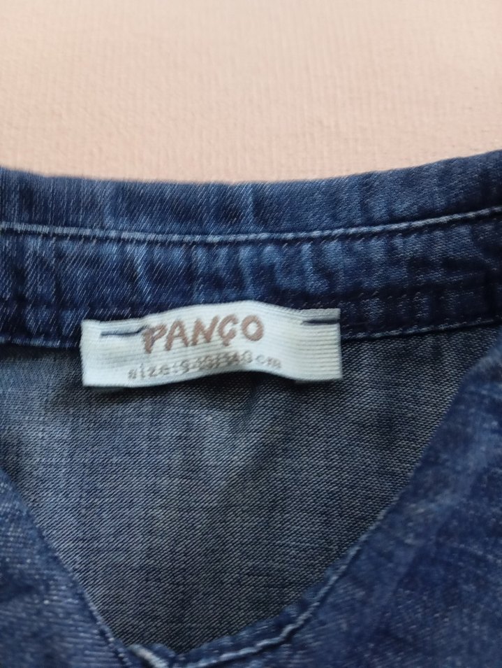 Kız Çocuk Lacivert Denim Bohem Elbise - Görsel 2