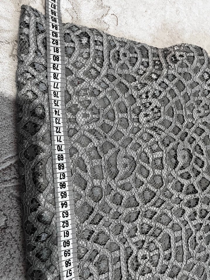 Gri güpür abiye elbise - Görsel 4