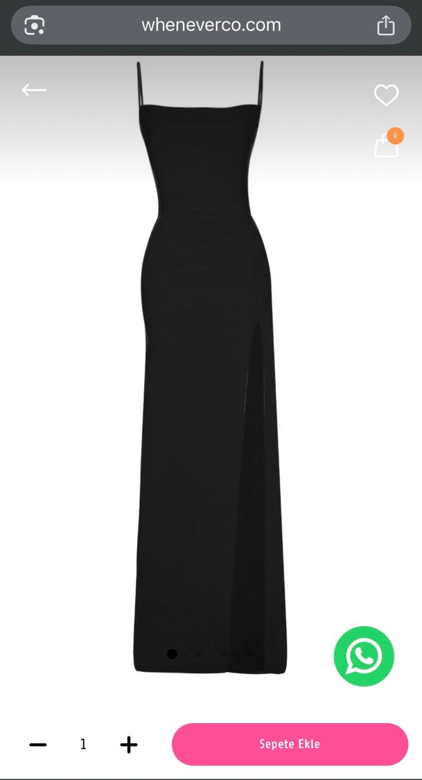 Whenever Company  Siyah Uzun Elbise Abiye - Görsel 3