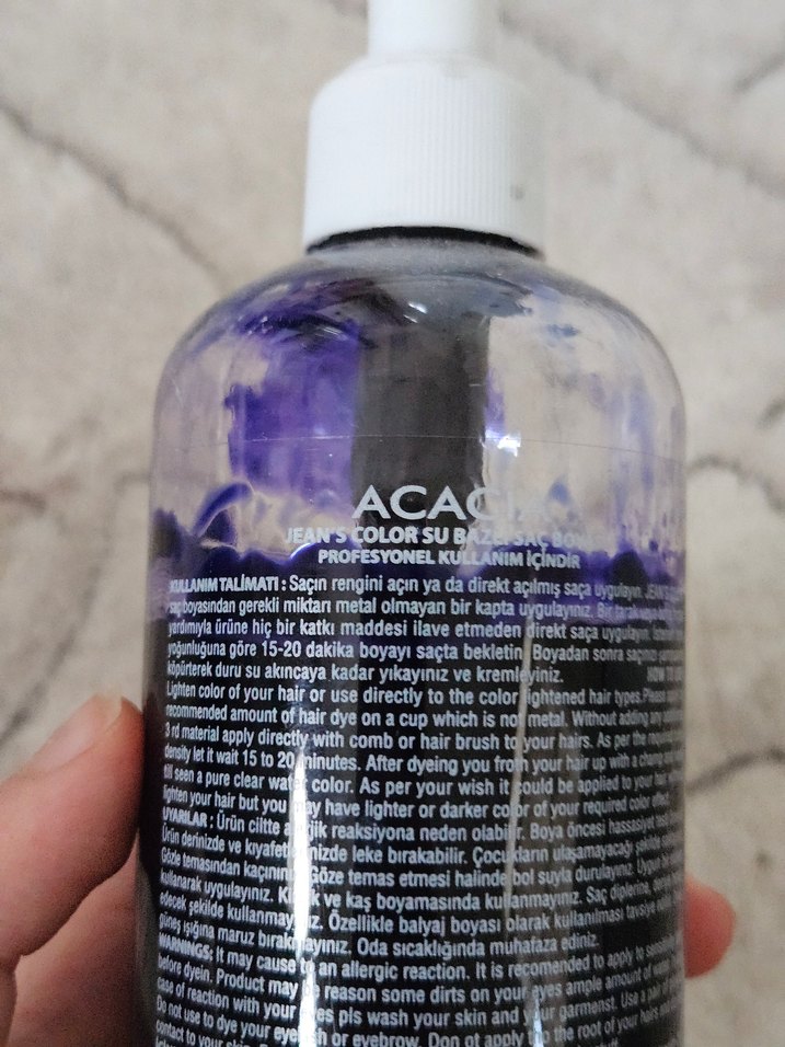 Jean's Color Mavi Direkt Krem Saç Boyası 250 ml - Görsel 2