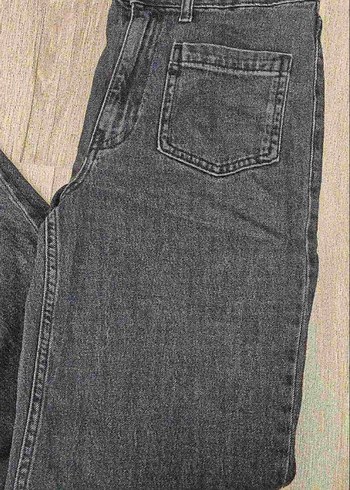 Mango Gri Regular Fit Kadın Denim Pantolon