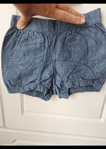 Gri Denim Kız Şort Ruffle Detaylı - Görsel 4