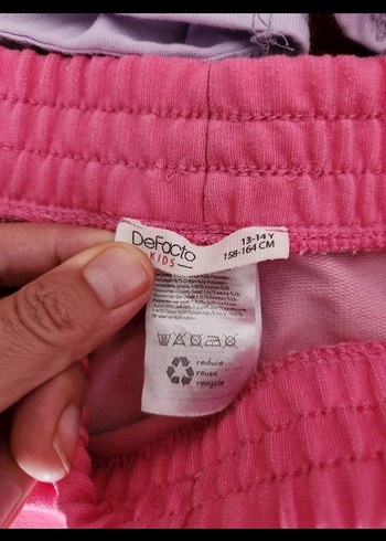 Kız Çocuk Pembe Pamuklu 2adet Street Şort - Görsel 5