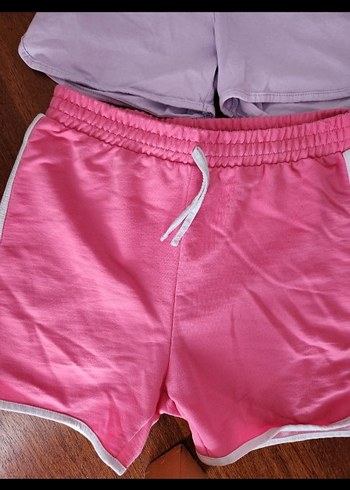 Kız Çocuk Pembe Pamuklu 2adet Street Şort - Görsel 3