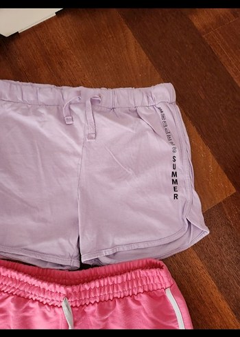 Kız Çocuk Pembe Pamuklu 2adet Street Şort - Görsel 2