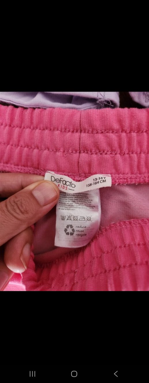 Kız Çocuk Pembe Pamuklu 2adet  Street Şort - Görsel 5