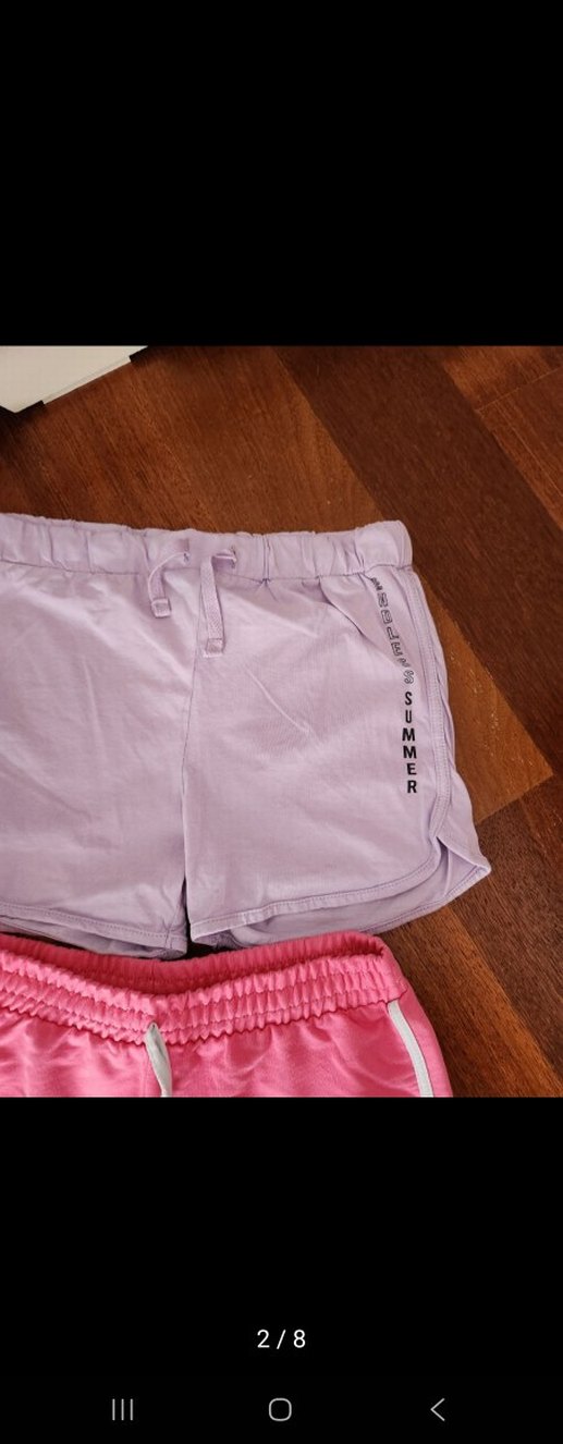 Kız Çocuk Pembe Pamuklu 2adet  Street Şort - Görsel 2