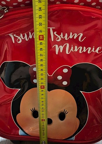 Kırmızı Minnie Temalı Çocuk Okul Çantası - Görsel 6