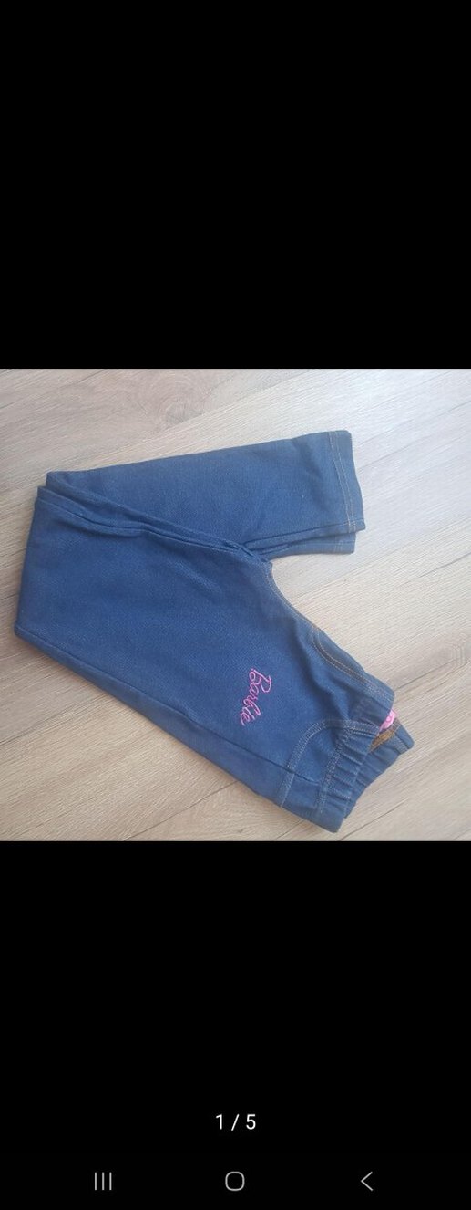 Kız Çocuk Mavi Elastik Bel Denim Pantolon - Görsel 2