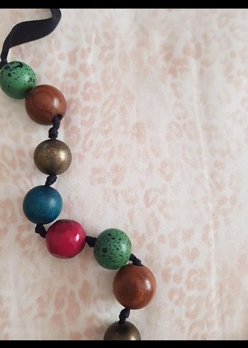 Renkli Boncuklu Uzun Bohem Kolye - Görsel 3